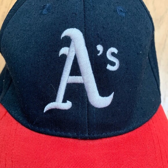 Oakland Athletics BD & A Men Baseball Cap Pepsi Hat Navy Red Embroidered OS - Picture 5 of 11